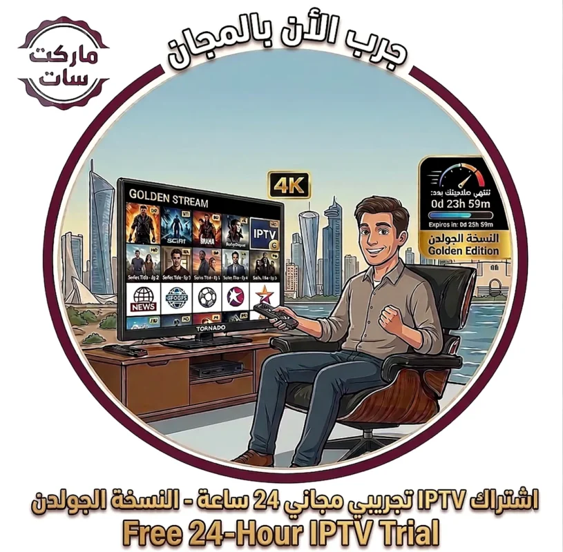 اشتراك IPTV تجريبي بالمجان 24 ساعة